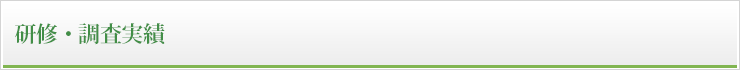 研修・調査実績